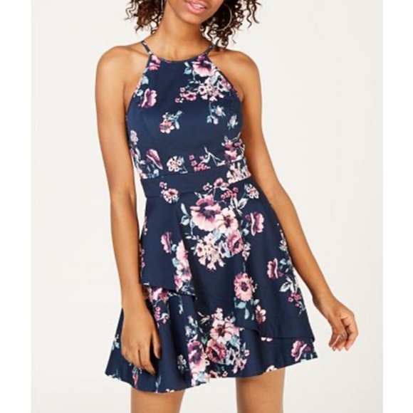 macys navy dress